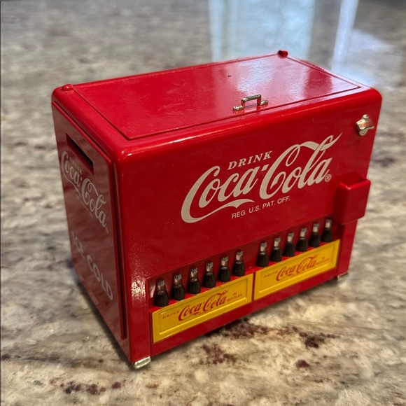 Coca Cola Other - Vintage 1997 Coca-Cola Cooler Coin Bank Music Box